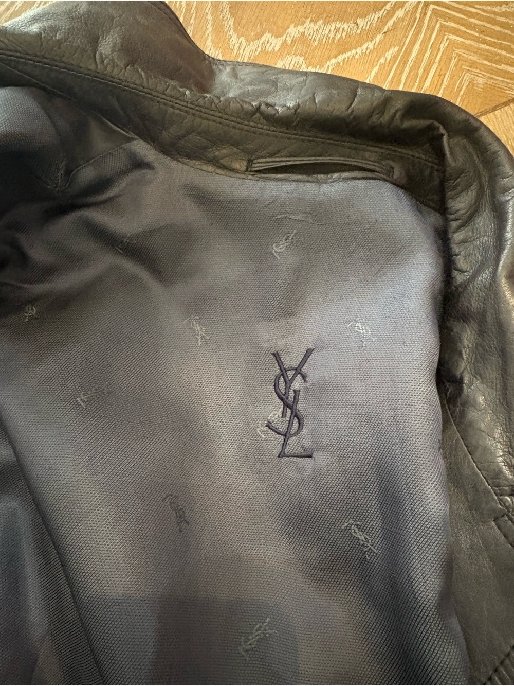 Yves Saint Laurent Vintage Lambskin Leather Coat Size 14 Petite - Picture 11 of 16